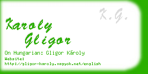karoly gligor business card